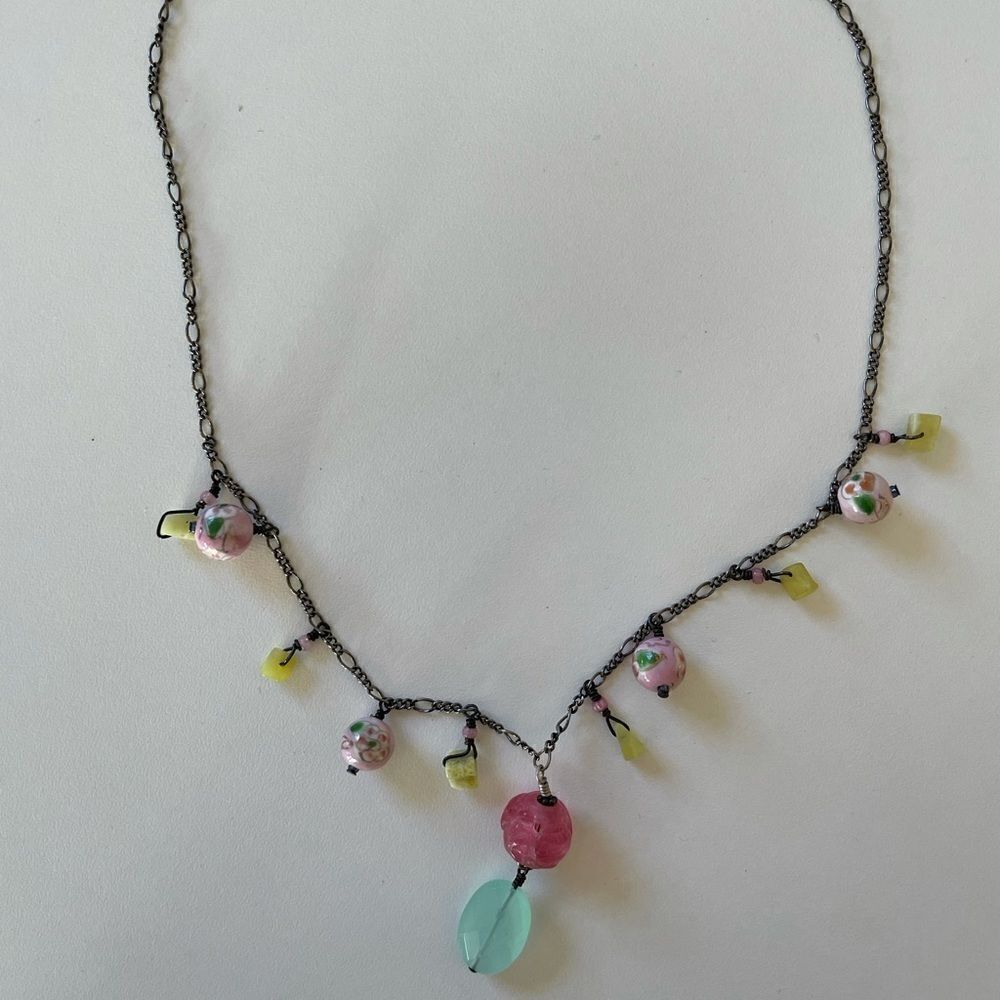 Beaded Chain Necklace EUC